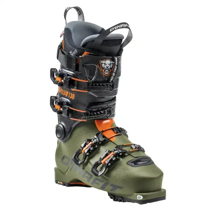 Chaussures de ski Dynafit TIGARD 130 Capulet olive / Fluo orange Retour Gratuit