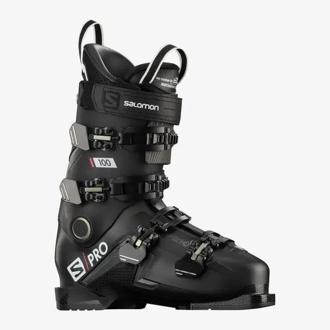 Chaussures de ski Salomon S/PRO 100 Black / Belluga / Red Soldes