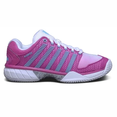 Chaussures de Tennis K Swiss Women Hypercourt Exp Hb White Very Berry Bachelor Button