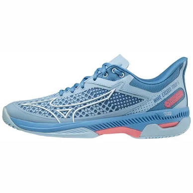Chaussures de Tennis Mizuno Femme Wave Exceed Tour 5 CC Dutch Cana White Tea Rose