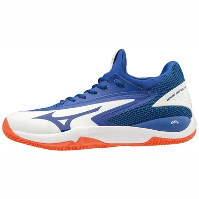 Chaussures de Tennis Mizuno Men Wave Impulse CC White Rblue Nastirtium