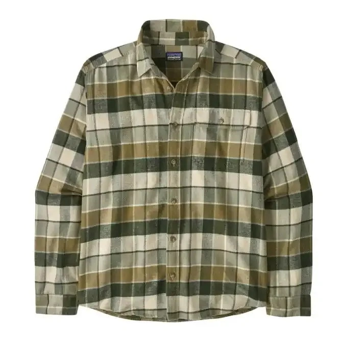 Chemise légère en flanelle à manches longues Patagonia Fjord- Rocky : Old Growth Green Premium
