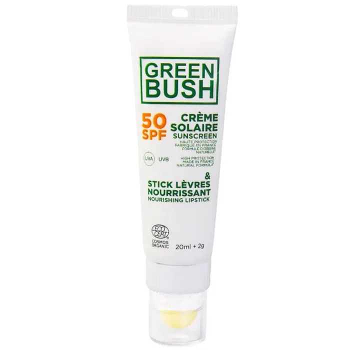 Combi Greenbush Creme Solaire + Stick Levre Top Vente