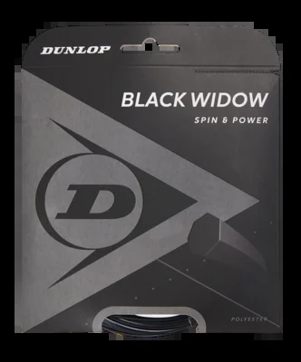 Cordage de Tennis Dunlop Black Widow 16G Black 1,31mm/12m