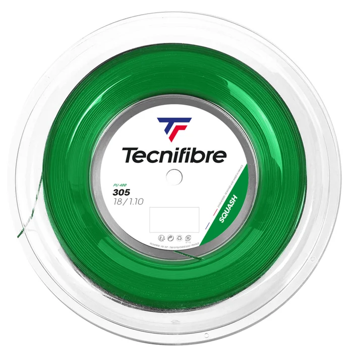 Cordaje de squash Tecnifibre 305 Verde 110 Bobina de 200 m