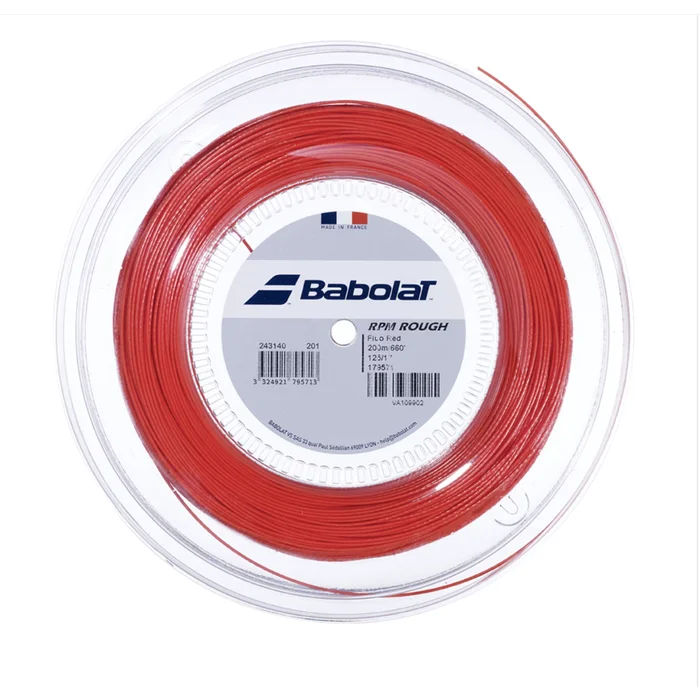 Cordaje de tenis Babolat RPM Rough Red 125 Bobina de 200m