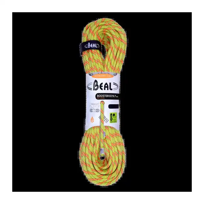 Corde d’escalade Booster III 9.7 mm Dry Cover Unicore en poupée de 60 mètres Béal Expédié Aujourd’hui