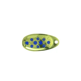 Cucharillas Dotty con anzuelo simple Oro-Azul (6 Uds)