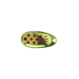 Cucharillas Dotty con anzuelo simple Oro-Rojo (6 Uds)