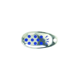 Cucharillas Dotty con anzuelo simple Plata-Azul (6 Uds)