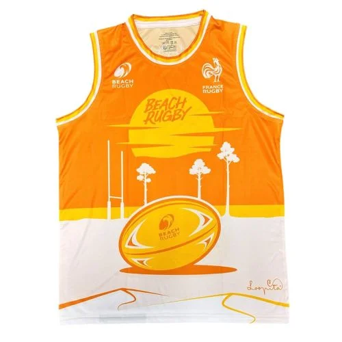 DEBARDEUR BEACH RUGBY 2025 LOOPITA FRANCE RUGBY ORANGE MIXTE