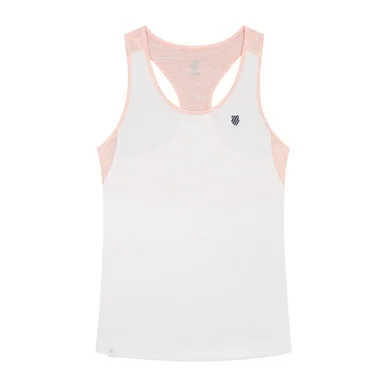 Débardeur de Tennis K Swiss Women Hypercourt Speed Tank 3 White Peach Melange