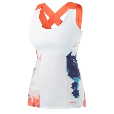 Débardeur HEAD Vision Graphic Femme White Coral