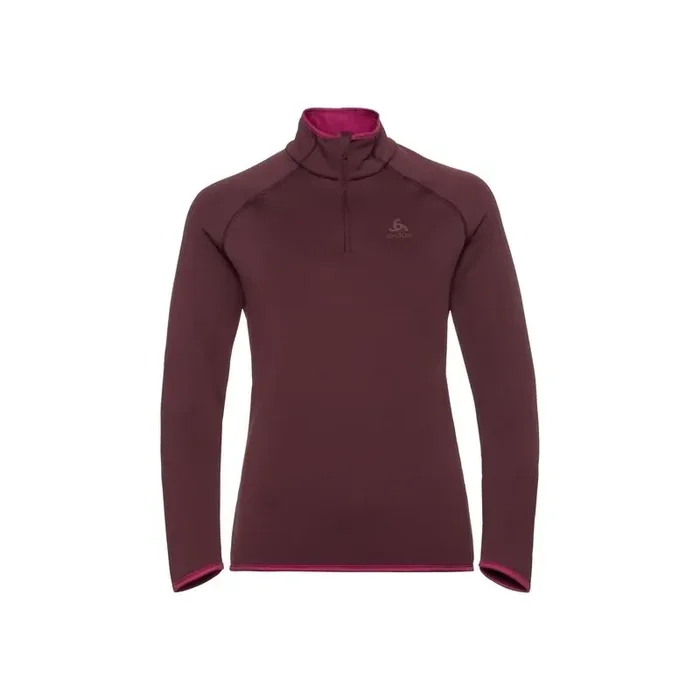 Dernier Modèle Sweat polaire zippé femme Carve Ceramiwarm Decadent Chocolate Odlo