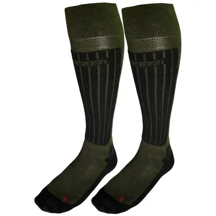 Exclusif Accezzi Merino 80, chaussettes de ski, 2 paires, vert