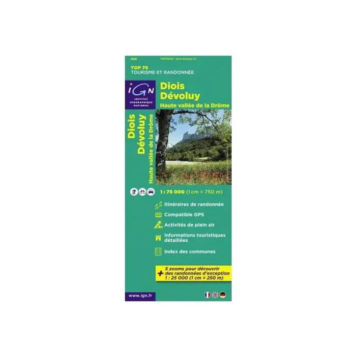 Expédition Rapide Carte de randonnée IGN Diois, Devoluy, Haute Vallée de la Drôme