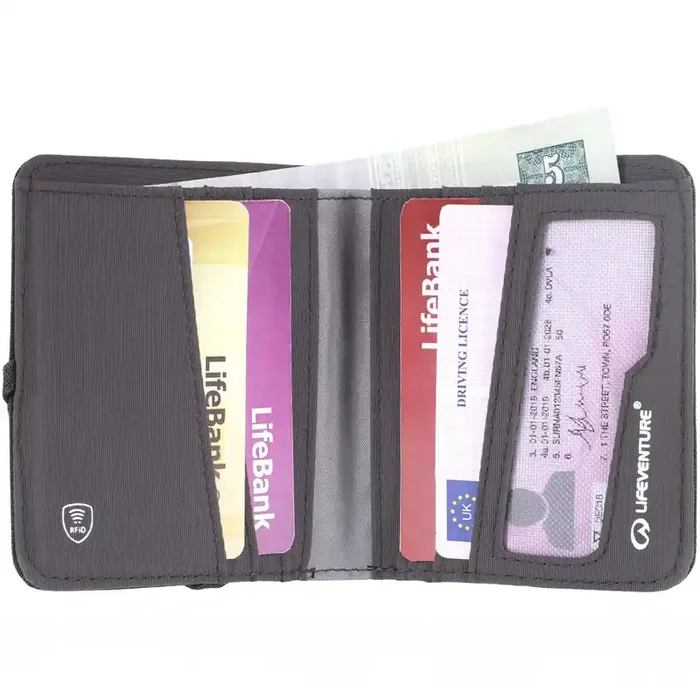 Expédition Rapide Lifeventure Portefeuille Compact RFID, unisexe, gris