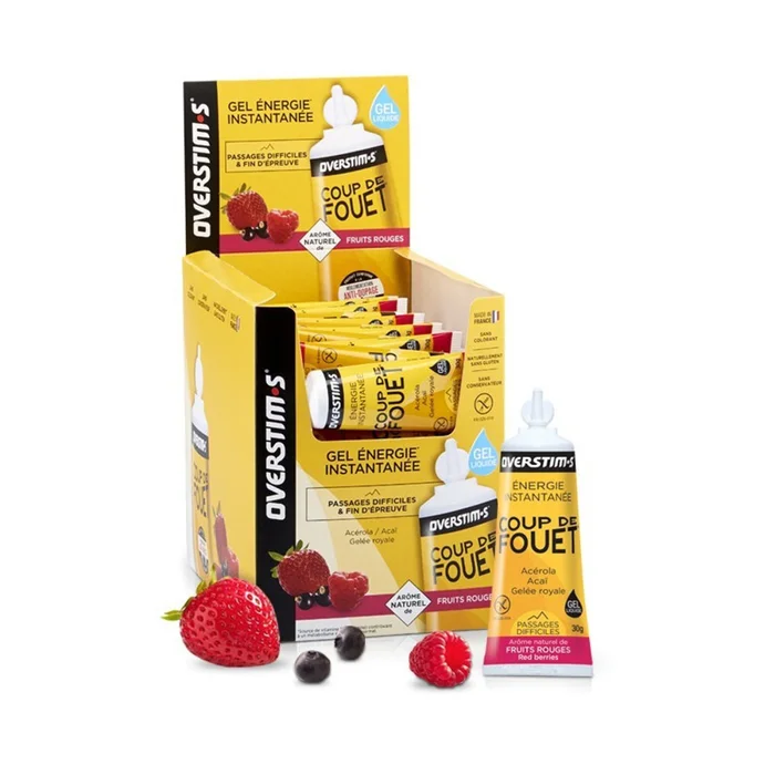 Gel coup de fouet aux fruits rouges Overstim (36 gels)