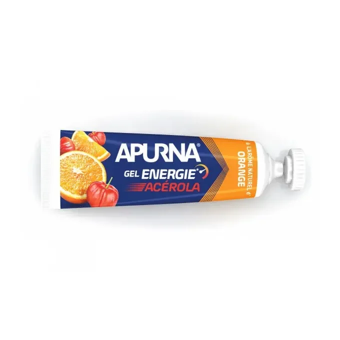 Gel énergie Apurna ACÉROLA ORANGE PASSAGE DIFFICILE – 35G Nouvelle Collection