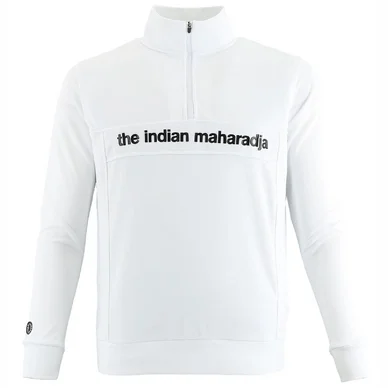 Gilet de Tennis The Indian Maharadja Kids Poly Terry Half Zip IM White