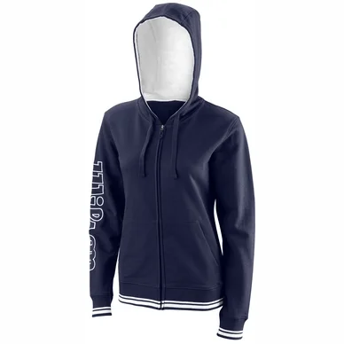 Gilet de Tennis Wilson Women Team II Fz Hoody Navy