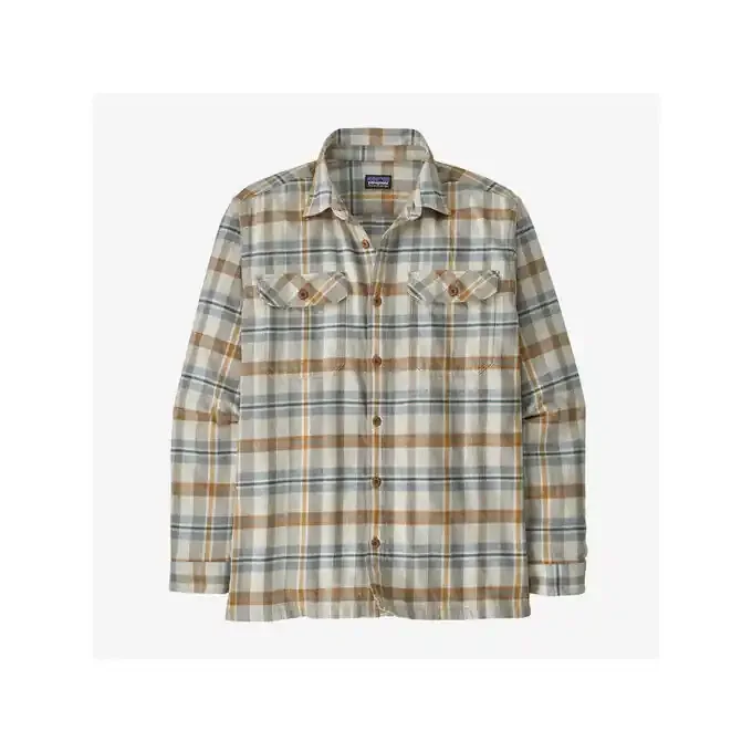 Gros Lot Chemise Patagonia M’S L/S ORGANIC COTTON MW FJORD FLANNEL SHIRT Fields Natural