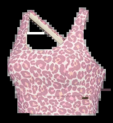 Haut Deblon Femme Michelle Leopard Dusty Rose