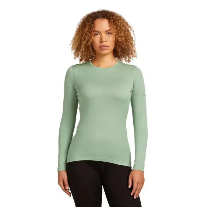 Haut thermique femme mérinos ICEBREAKER 200 Oasis Long Sleeve Crewe – Topaz Offre Limitée