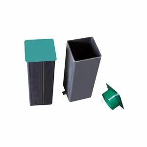 Jeu de pots avec couvercle pour poteaux fixe section carrée