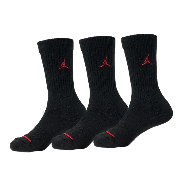 Jordan Kids Jumpman Crew Socks 3 Pair (Black/Red)