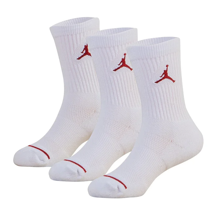 Jordan Kids Jumpman Crew Socks 3 Pair (White)