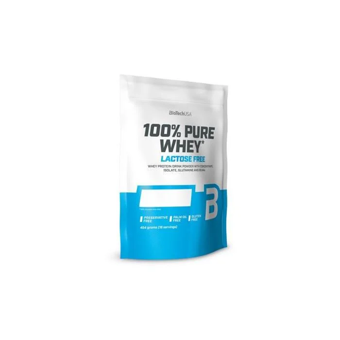 Lot de 10 sacs de protéines Biotech USA 100% pure whey lactose free – Cookies & cream – 454g