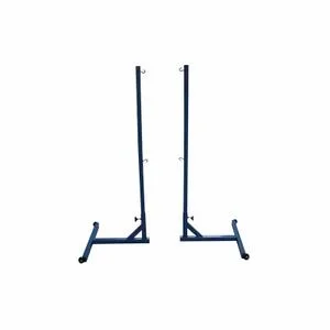 Lot de 2 poteaux de badminton mobile avec contrepoids et roues