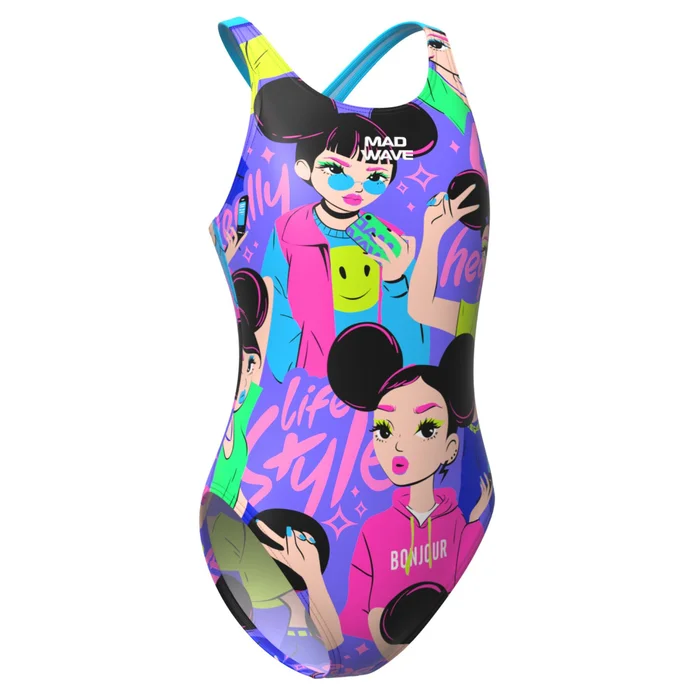 Maillot de bain 1 piu00e8ce fille Mad Wave Afra V3 [Taille M]