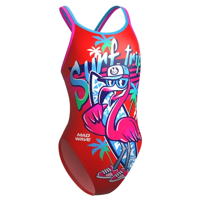 Maillot de bain 1 piu00e8ce fille Mad Wave Crossback C9 [Taille M]