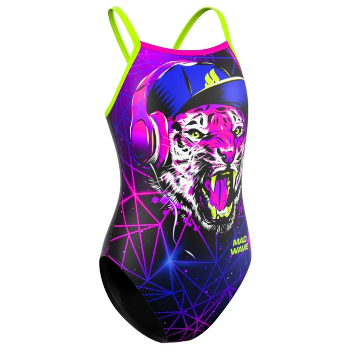 Maillot de bain 1 piu00e8ce fille Mad Wave Nera L3 [Taille M]