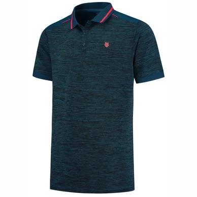 Maillot de Tennis K Swiss Men Hypercourt Polo Melange Blue Opal Melange