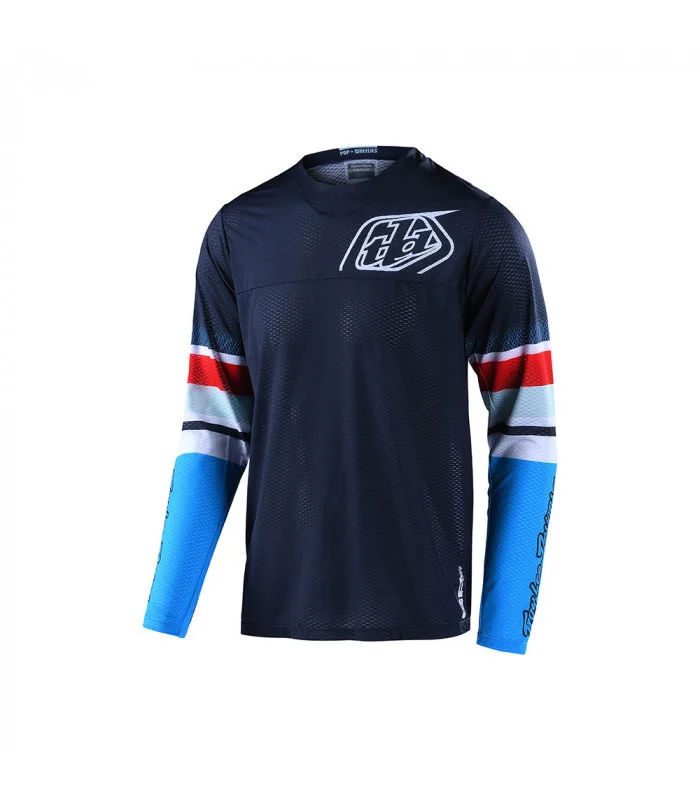 Maillot Troy Lee Desings GP Air Warped bleu/rouge rouge TLD Officiel Motocross VTT BMX