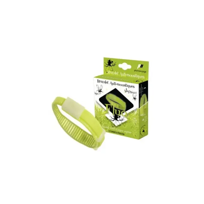 Meilleure Qualité Bracelet anti-moustiques Pharmavoyage Vert fluo