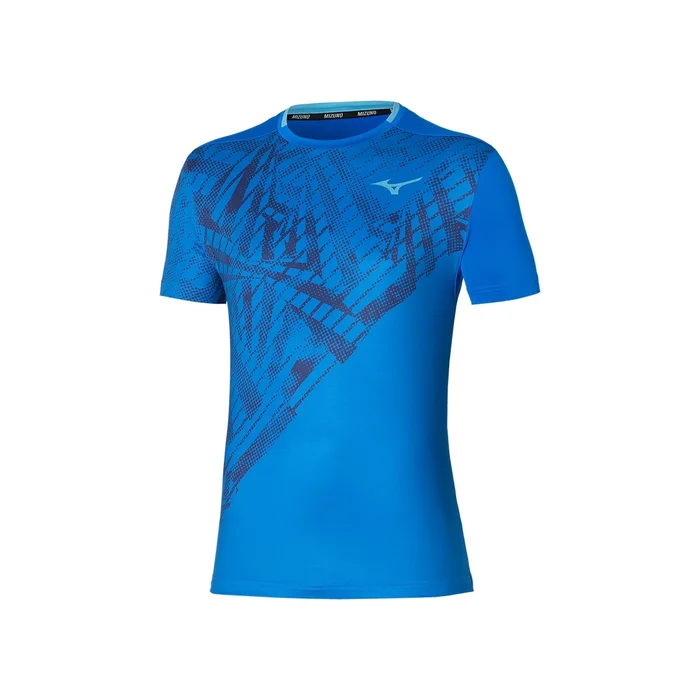 Mizuno Camiseta Shadow Graphic Camiseta Hombre Azul AH24