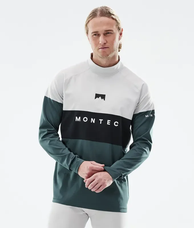 Montec Alpha Tee-shirt thermique Homme Light Grey/Black/Dark Atlantic Dernière Chance