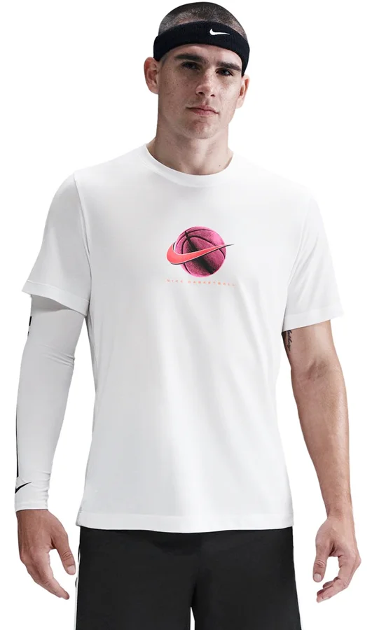 Nike Dri-fit Men’s Basketball T-Shirt « White-Pink »