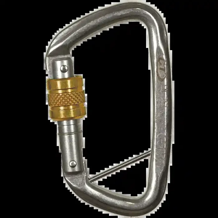 Offre Exclusive Mousqueton D Shape inox SG avec Barrette Climbing Technology