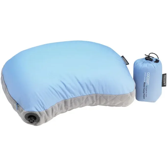 Oreiller Cocoon HOOD CAMP PILLOW ULTRALIGHT Light-Blue/Grey Top Qualité