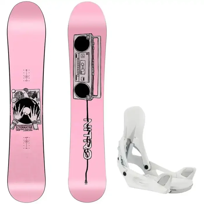 Pack Planche snowboard femme nitro alternator x hailey 2026 + Fix step on Offre Limitée