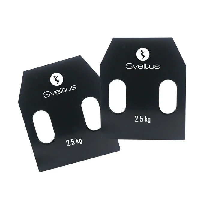 Paire de plaques de lestage acier avec poignées Sveltus [Taille 2,5 kg]