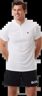 Polo Björn Borg Homme Ace Performance Zip Polo Brillant White