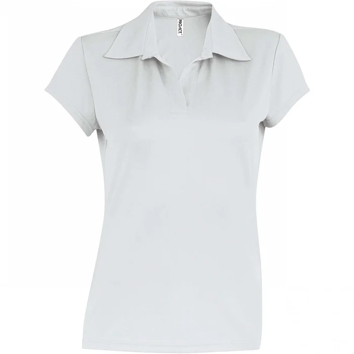 Polo femme manches courtes Sport Proact blanc