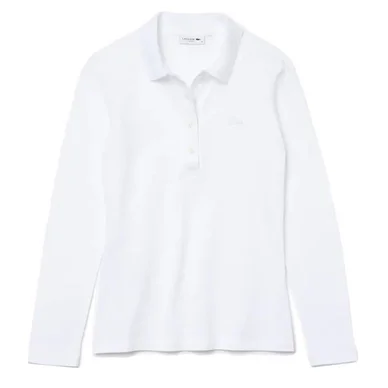 Polo Lacoste Women PF5464 Manches Longues Slim Fit Blanc
