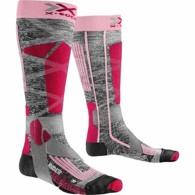 Prix Choc Chaussettes X-Socks SKI RIDER LADY 4.0 Gris/Rose